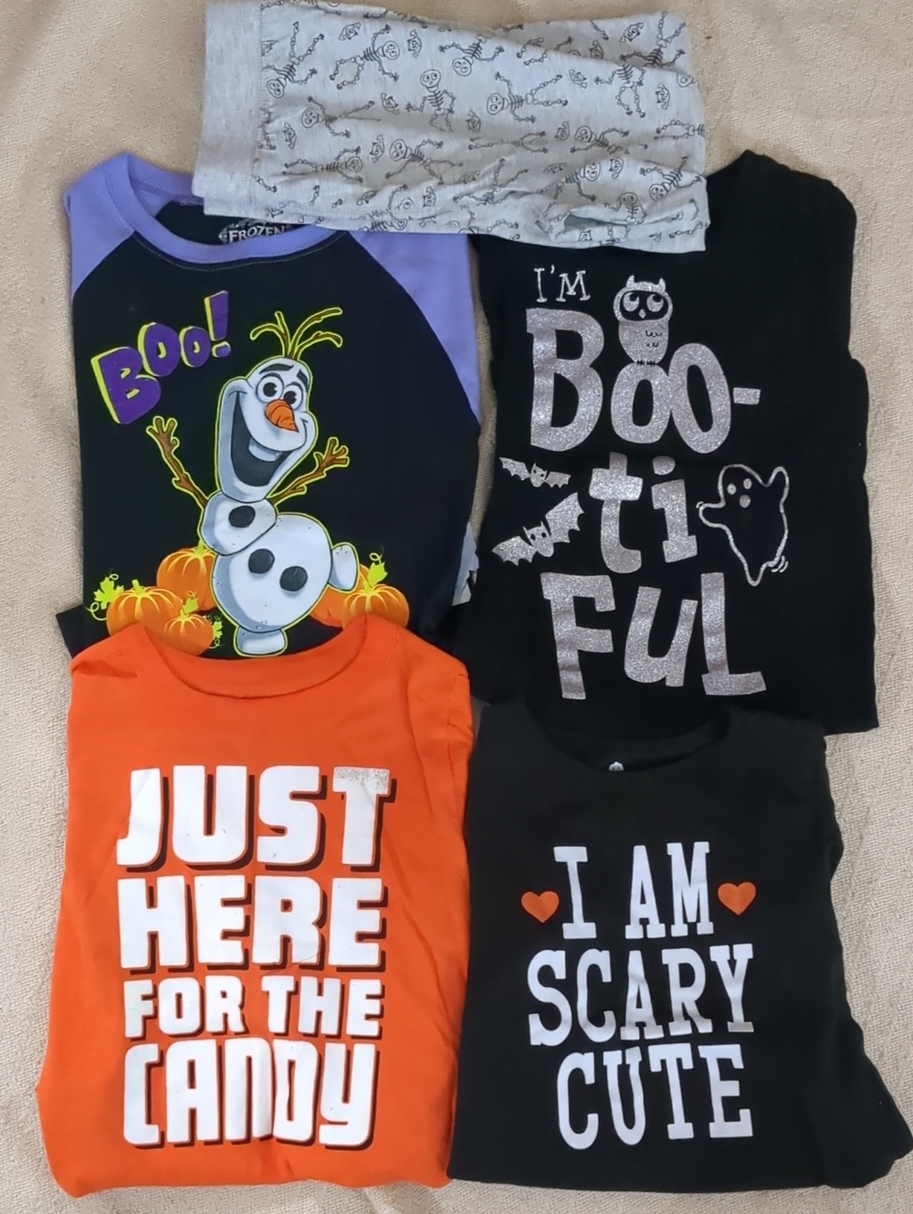 Kids Halloween Graphic Tees And Pants - Sz. 5T